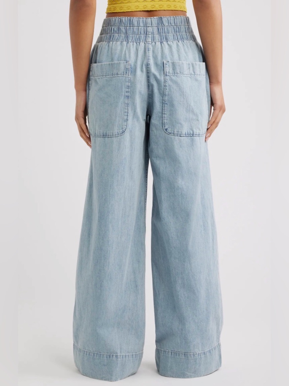 We The Free Breezy Pull-On Wide Leg Jeans Free People - Picture 2 of 10